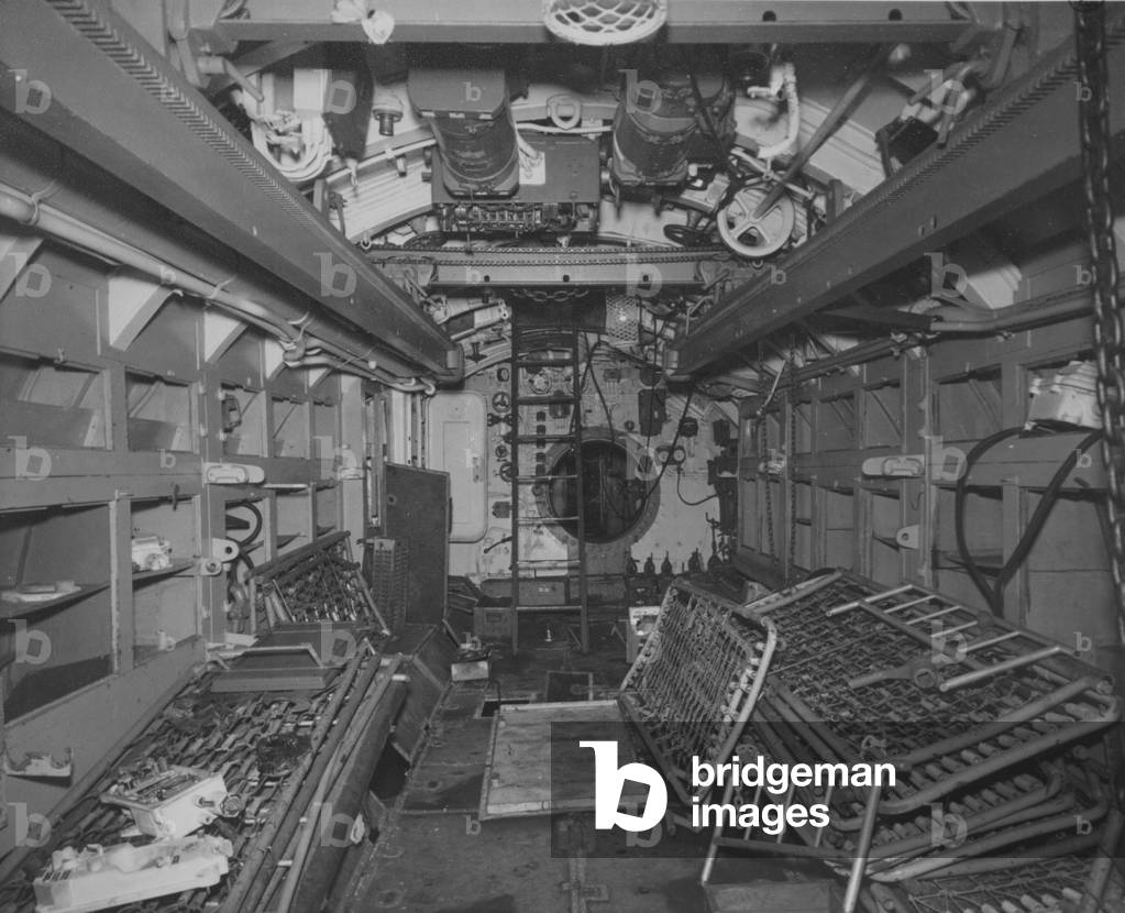 The Forward Torpedo Room Looking Aft On The Captured German Submarine U505