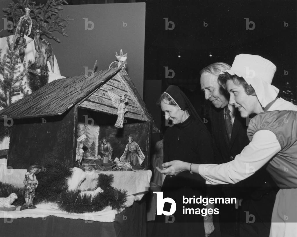 Visitors Admire A Traditional Luxembourg Crèche During The Annual Christmas Around The World Festival