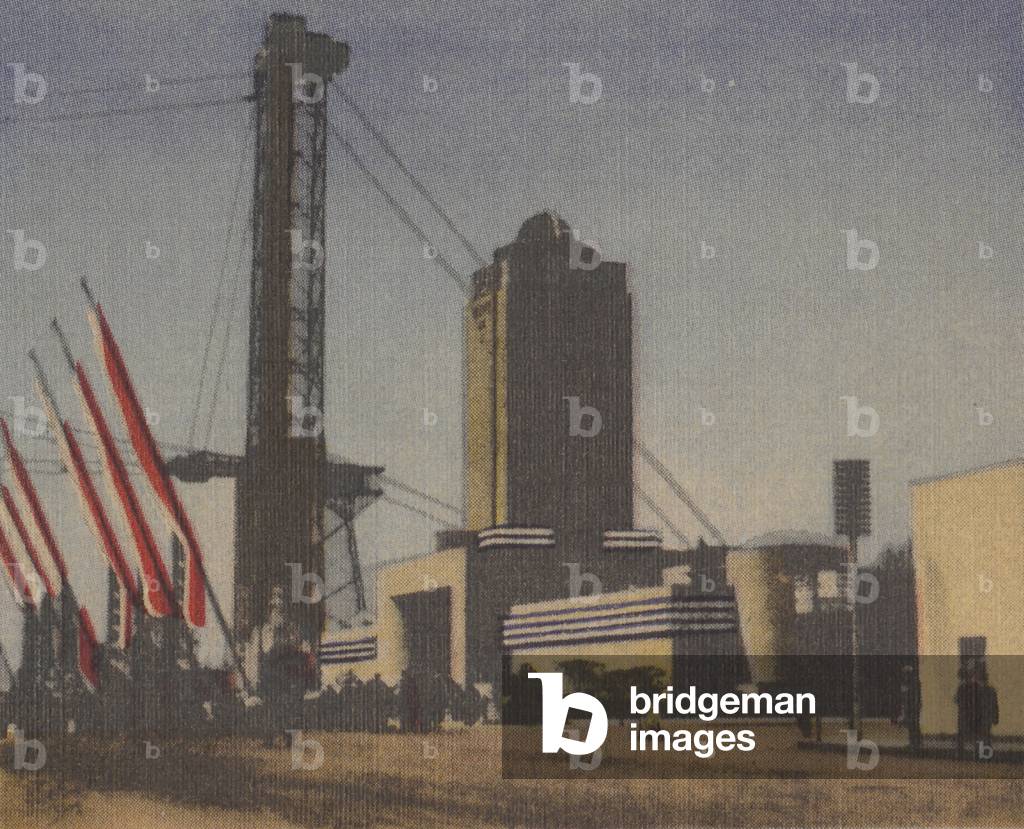 Avenue Of Flags And Sears-Roebuck Building At The Century Of Progress