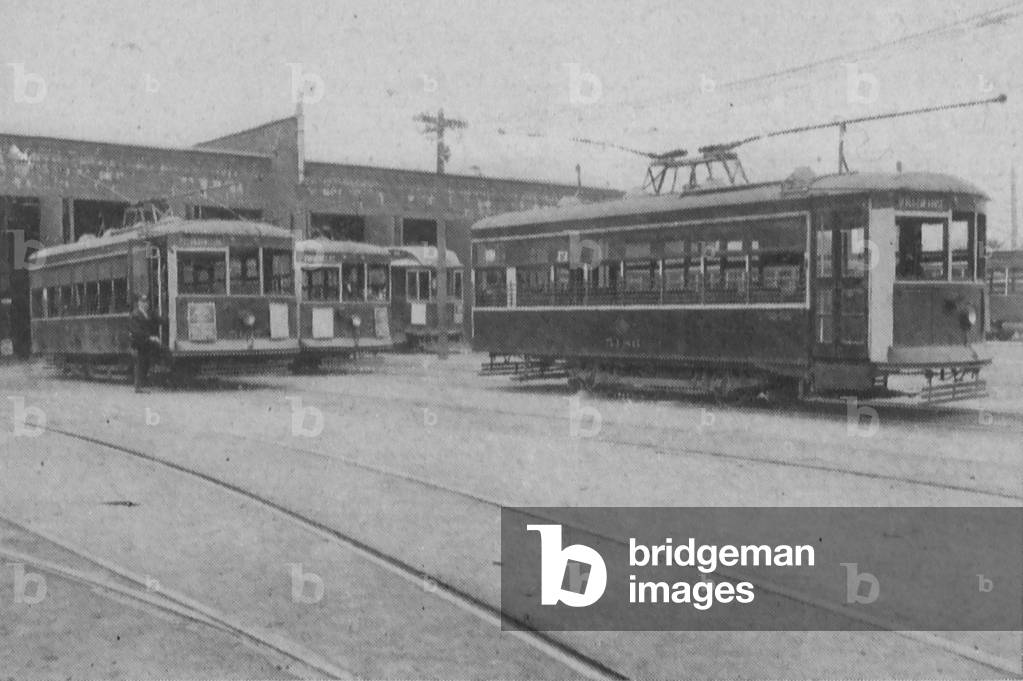 Westinghouse Electric And Manufacturing Company's Safety Cars Leaving Their Stations And Are Prepared For Rush Hour Services