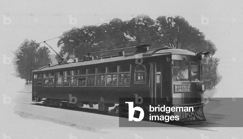 General Electric Company's Interurban Car Driving Along The Buffalo And Erie Railroad