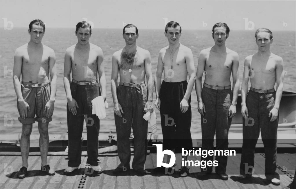 A Group Of POWs From The Captured German Submarine U505