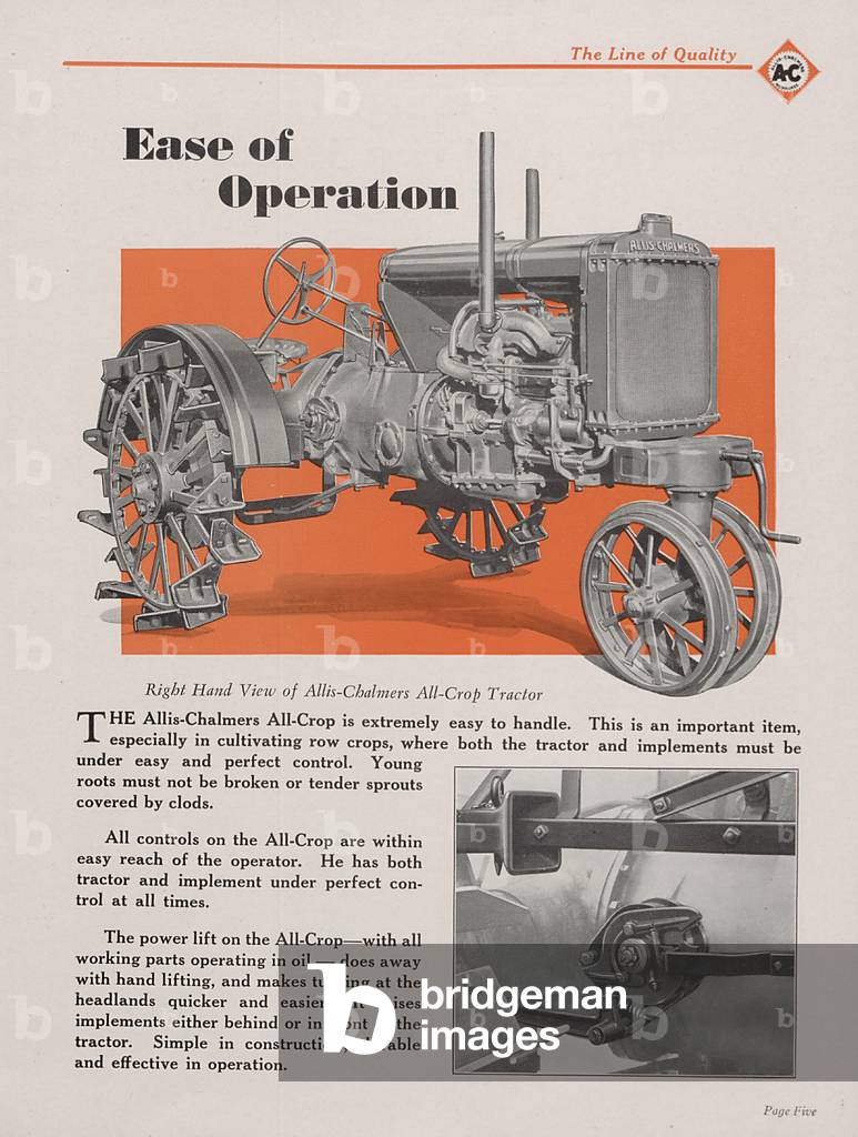 Allis Chalmers All-Crop Tractor With Power Lift