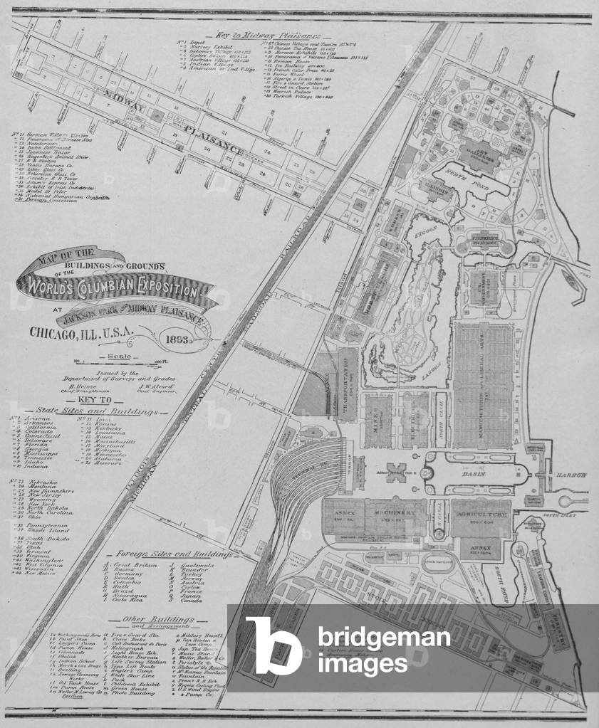 Map Of The World's Columbian Exposition