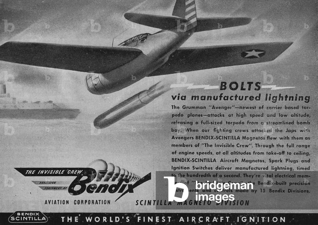 World War II Advertisement - Bendix Aviation Corporation/Scintilla Magneto Division