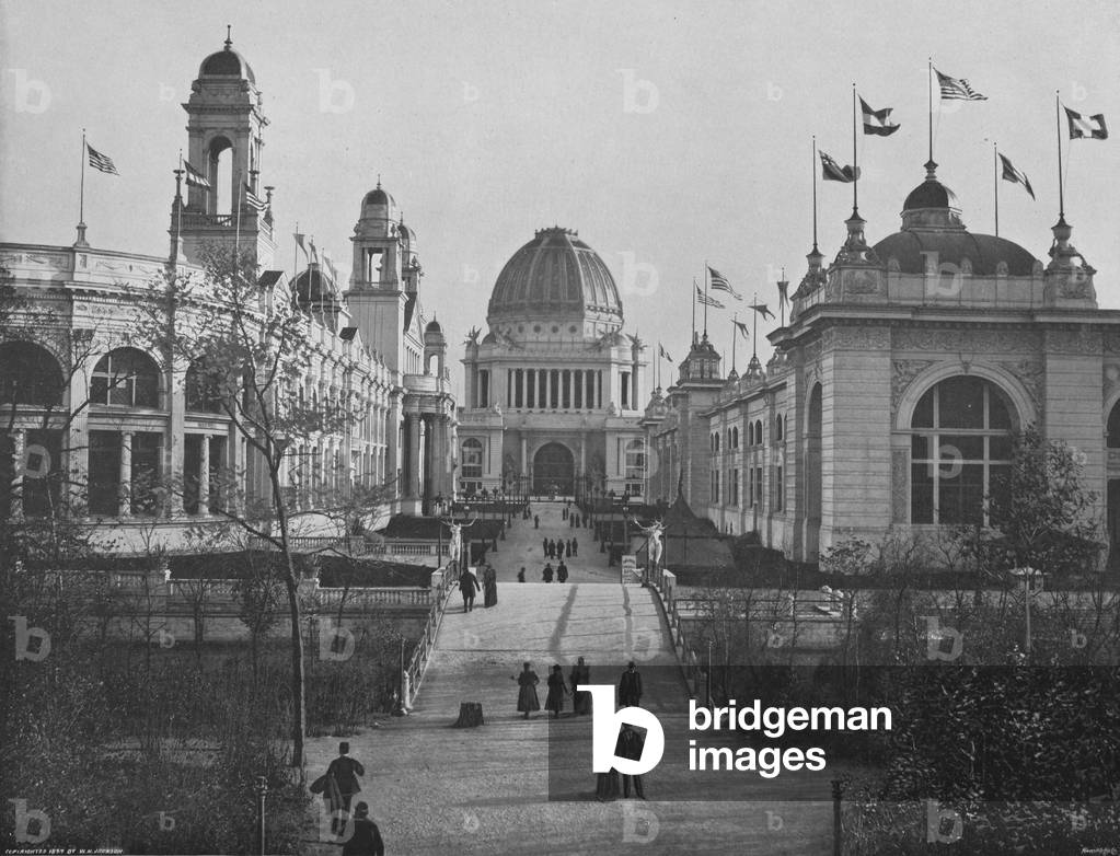 Southern View Between Electricity And Mining Buildings At The World's Columbian Exposition