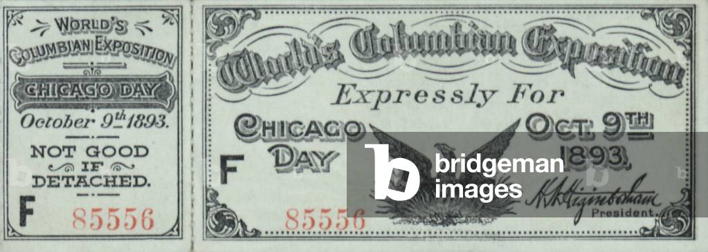 World's Columbian Exposition Admission Ticket (Front)