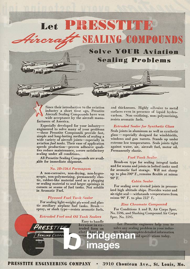World War II Advertisement - Presstite Engineering Company, Saint Louis, Missouri