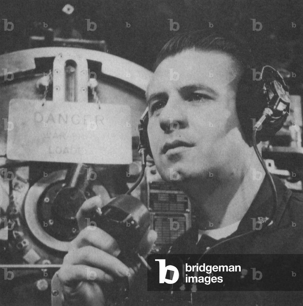 Man On Board The USS George Washington Submarine, Who Is Standing Watch In The Forward Torpedo Room
