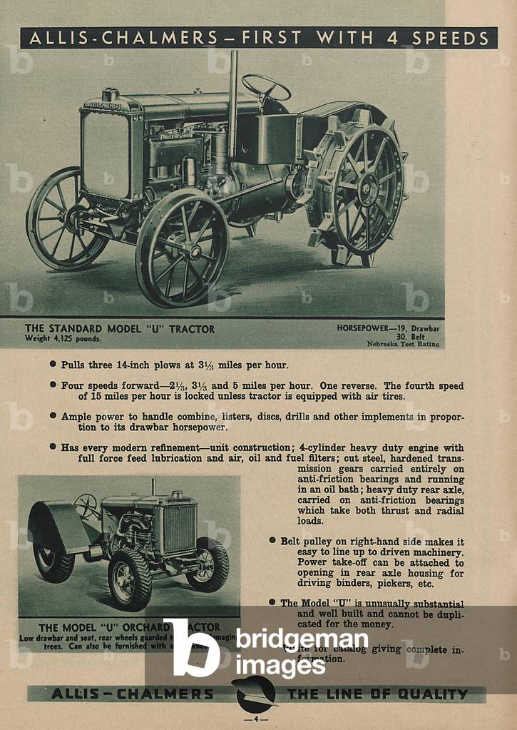 An Allis Chalmers Standard Model U Tractor
