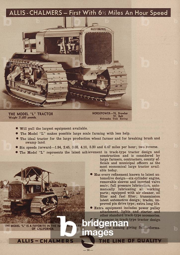An Allis Chalmers Model L Tractor