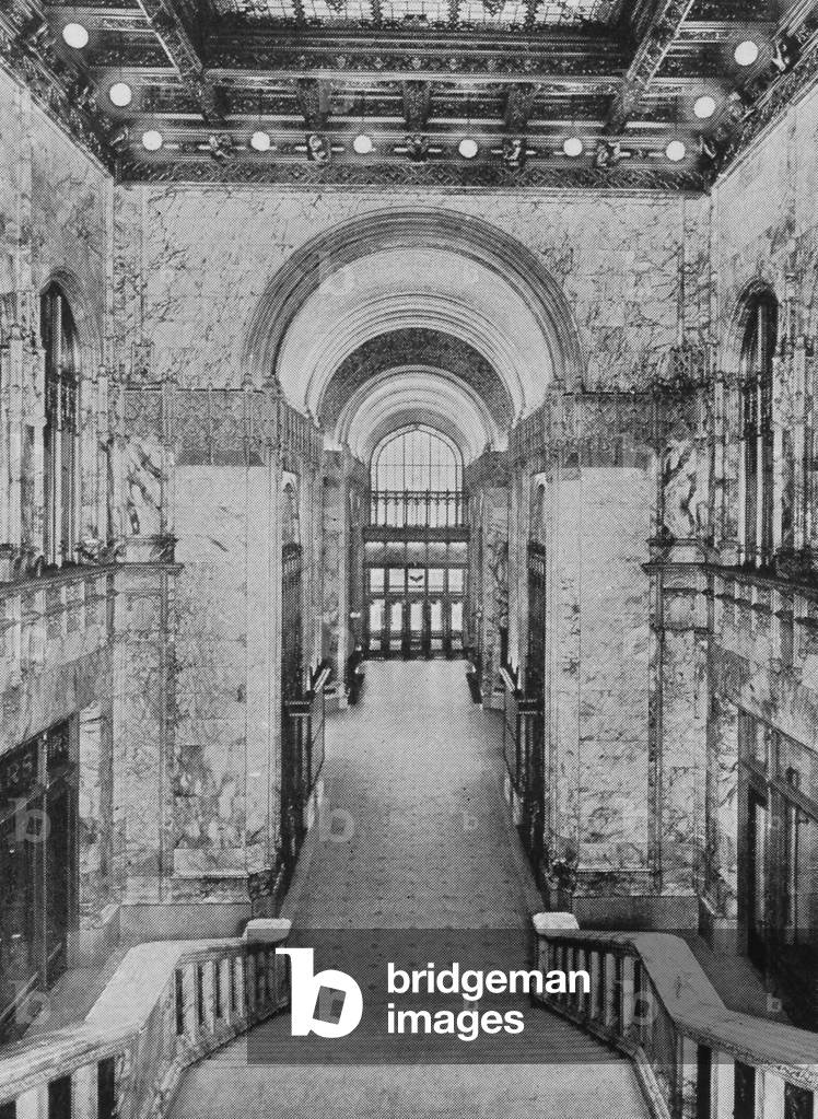 View From The Main Stairway, Looking At The Balcony Of The Grand Arcade, Inside Of The Woolworth Building