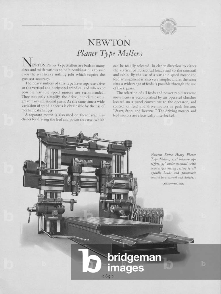 Newton Planer Type Millers