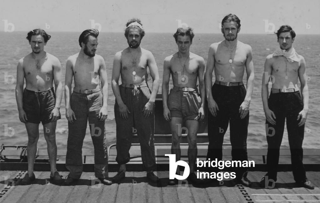 A Group Of POWs From The Captured German Submarine U505