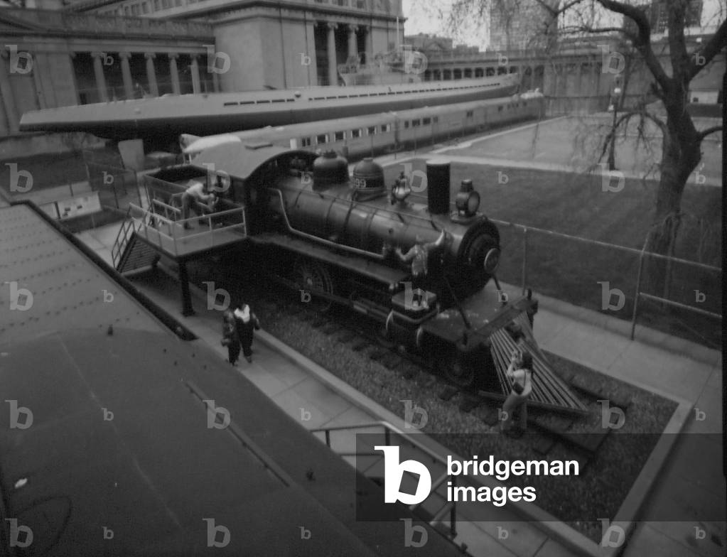 U505, Empire Express, And Pioneer Zephyr On Display Outside Museum