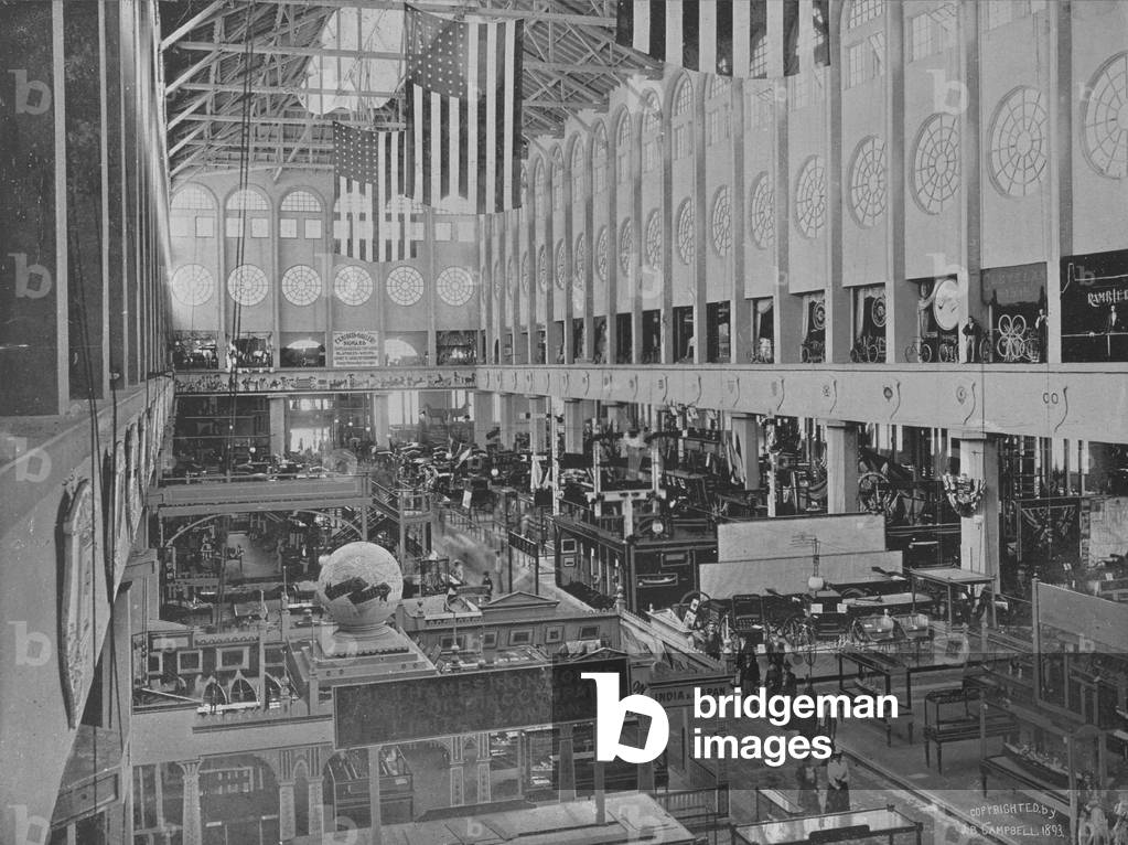 Interior Of The Transportation Building At The World's Columbian Exposition