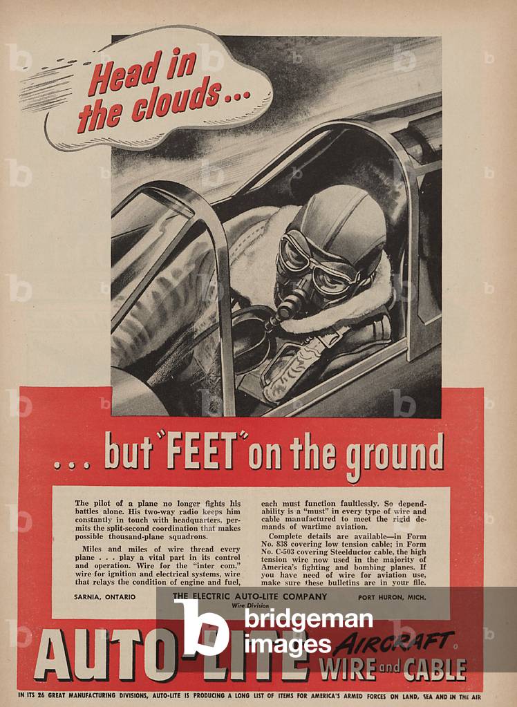 World War II Advertisement - Auto-Lite Aircraft Wire And Cable
