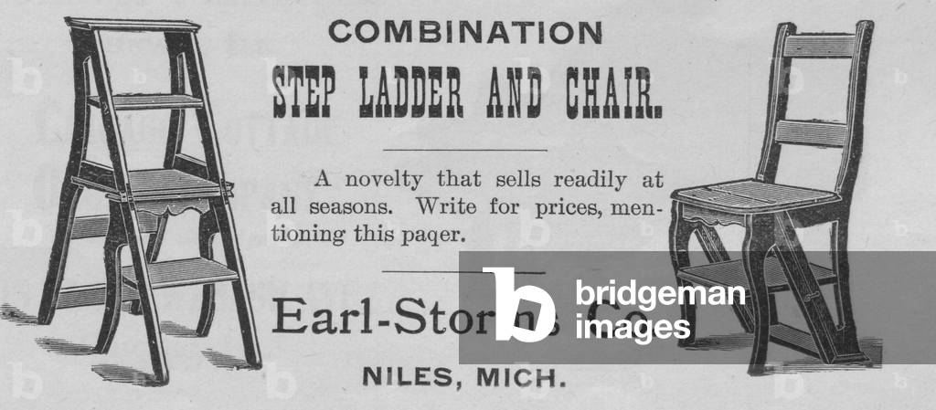 Combination Step Ladder And Chair Advertisement