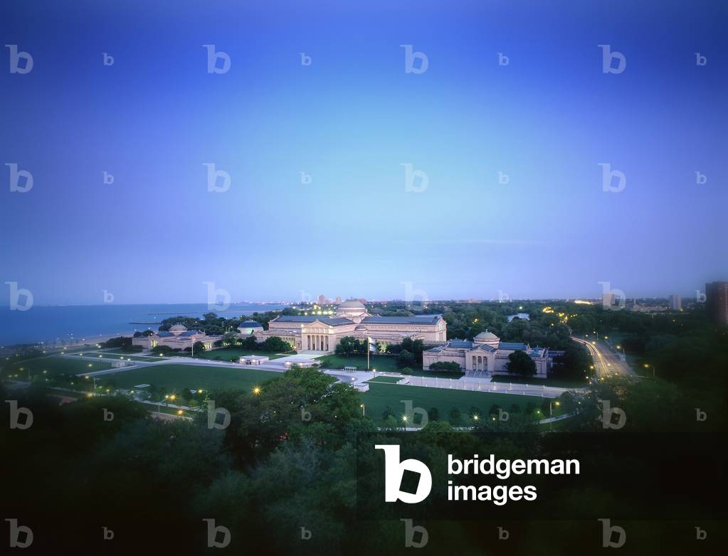The Museum Of Science And Industry As Viewed At Night