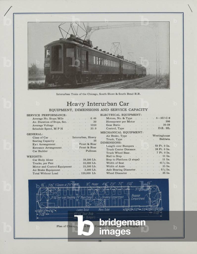 Westinghouse Electric & Manufacturing Company's Heavy Interurban Car Belonging To The Chicago South Shore And South Bend Railroad