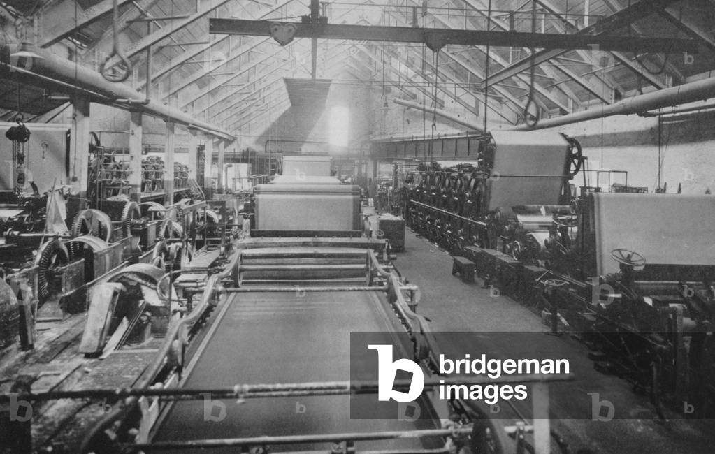 The Wet End Of The Fourdrinier Paper Machine At A Paper Mill