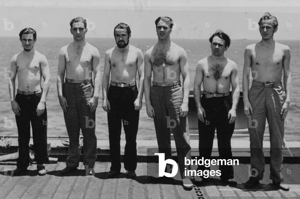A Group Of POWs From The Captured German Submarine U505