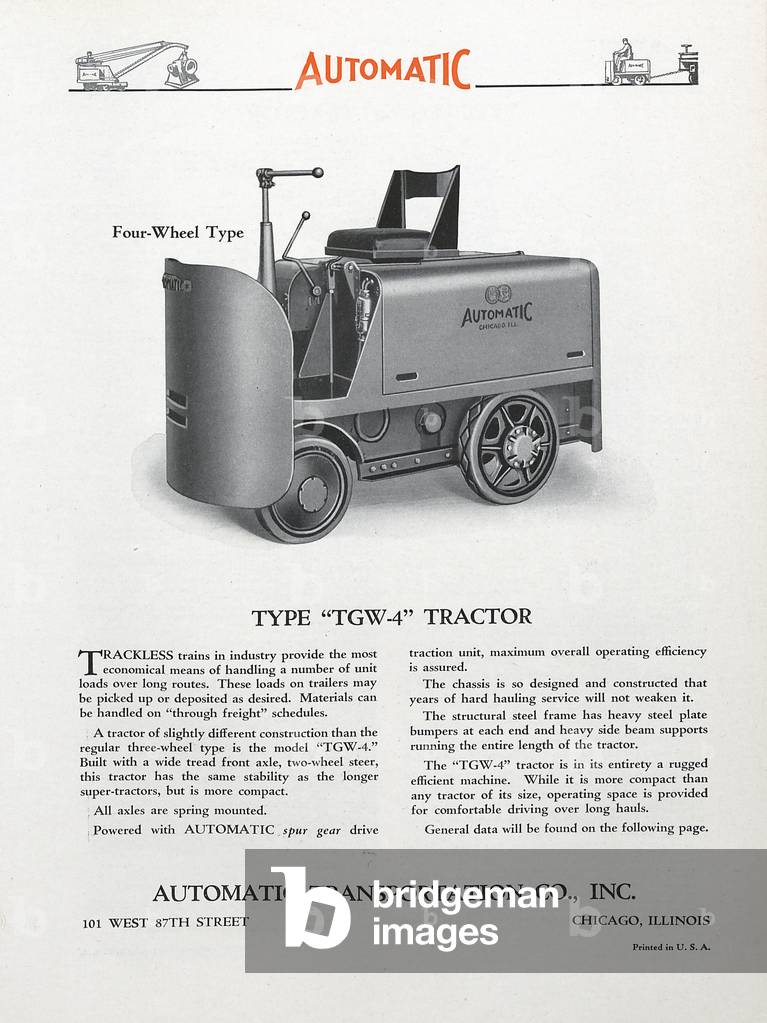 Automatic Transportation Company's Type TGW-4 Tractor