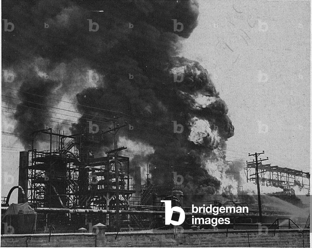 Esso Standard Oil Company Refinery In Baltimore, Maryland, Up In Flames
