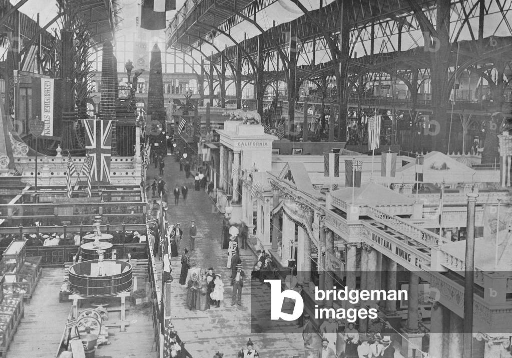 Interior Of Mining Building At The World's Columbian Exposition