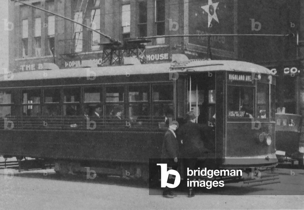 Westinghouse Electric And Manufacturing Company's Safety Car, Number 42, Which Is Providing Service To Patrons Of Birmingham, Alabama Going Down Highland Avenue