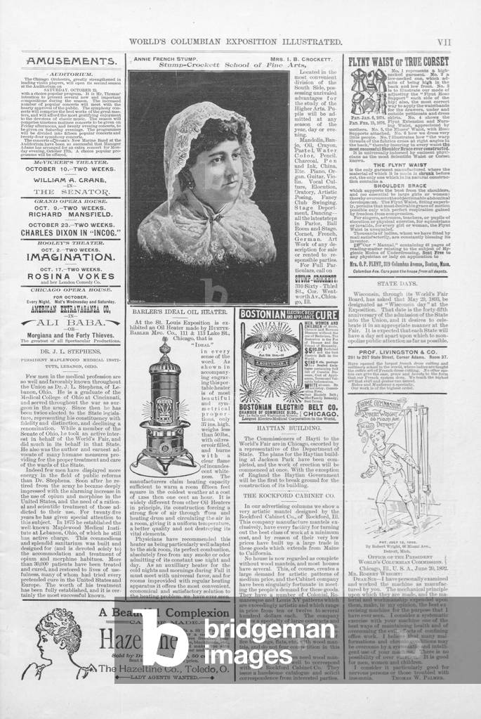 Advertisements From The World's Columbian Exposition Illustrated