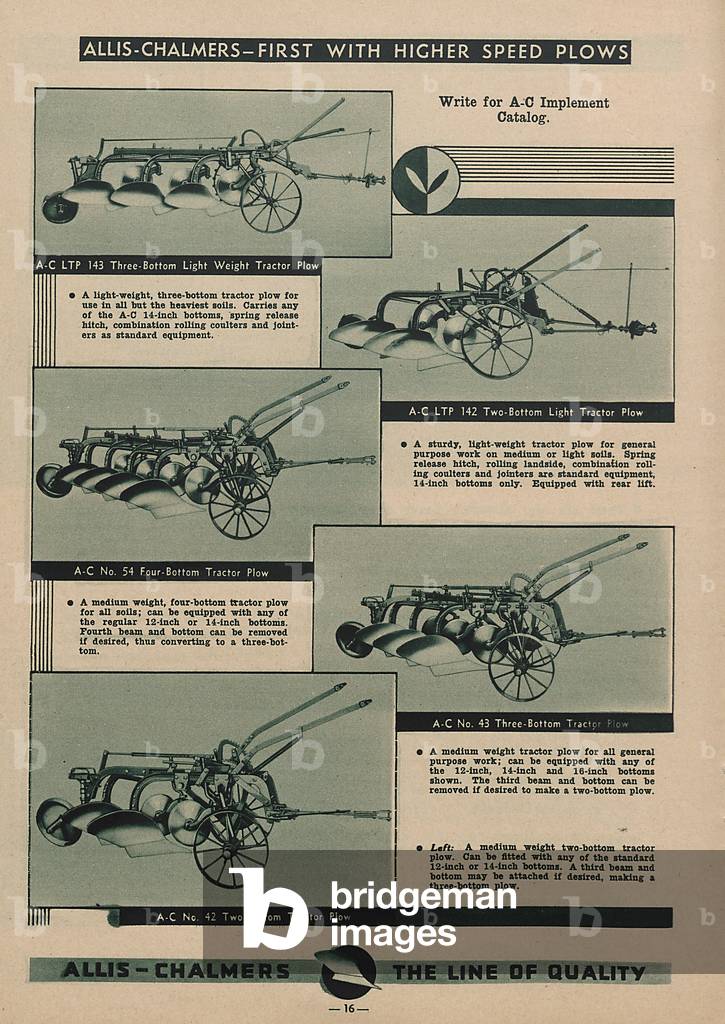 Various Allis Chalmers Farm Plows