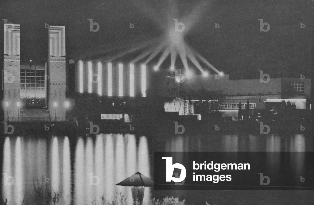 The Electrical Court At Night At The Century Of Progress