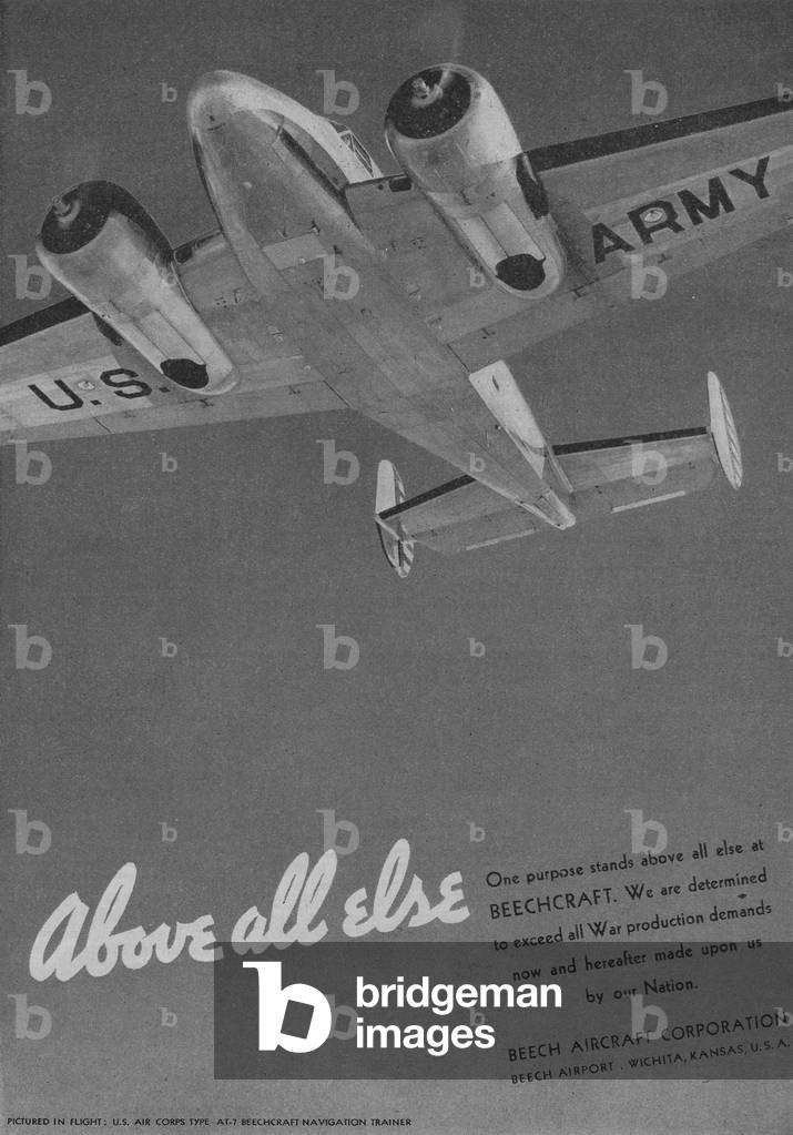 World War II Advertisement - Beech Aircraft Corporation, Wichita, Kansas