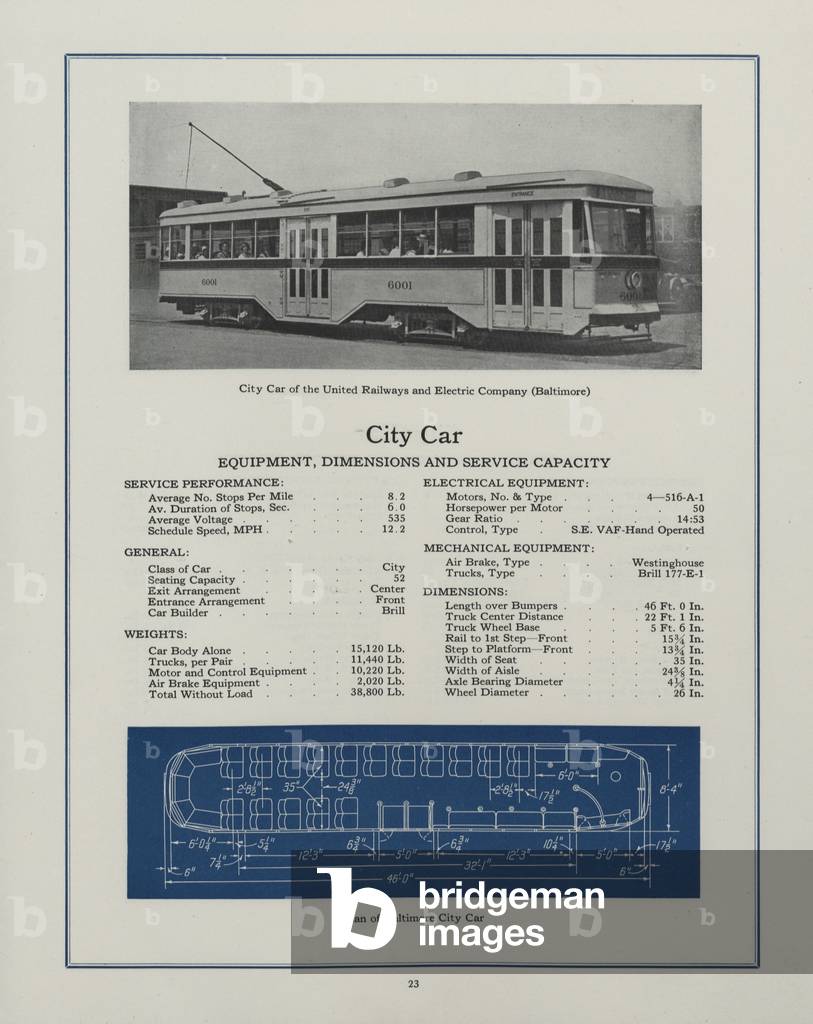 Westinghouse Electric & Manufacturing Company's City Car Belonging To The United Railways And Electric Company In Baltimore