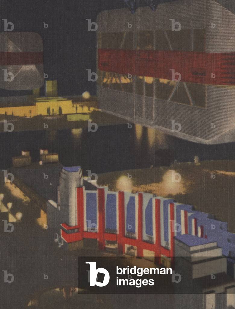 Pylons Hall Of Science And Sky Ride At The Century Of Progress