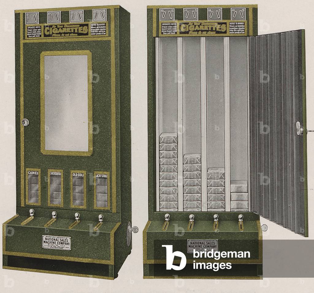 National Sales Machine Company Cigarette Vender Machine Model 4-25 And 4-25A