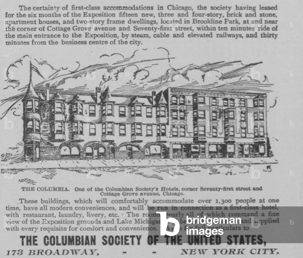 The Columbian Society Of The United States Advertisement