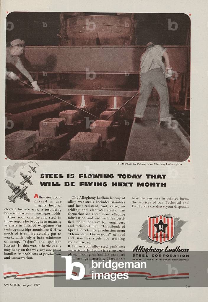 World War II Advertisement - Allegheny Ludlum Steel Corporation