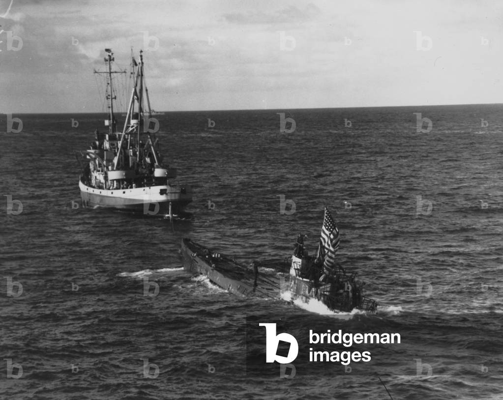 U.S.S. Abinaki Tows Captured U-505
