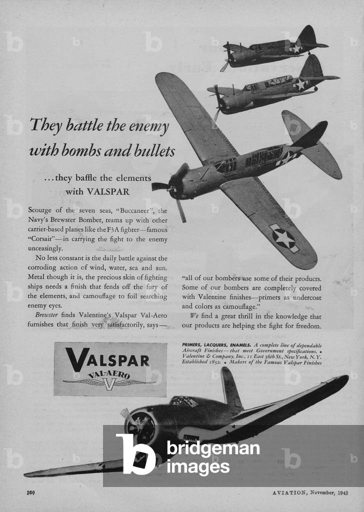 World War II Advertisement - Valspar Val-Aero