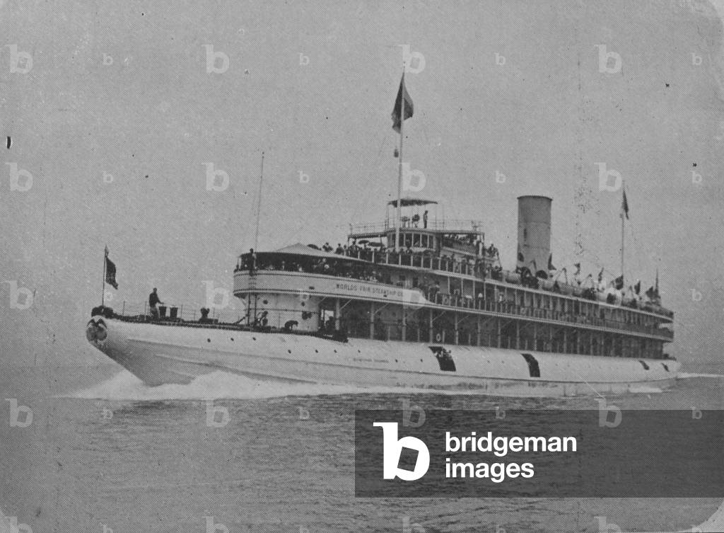 Whaleback Steamer 'Columbus' Enroute To The World's Columbian Exposition