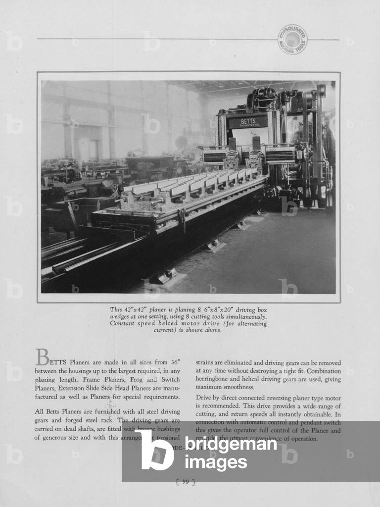 Betts Heavy Duty Planers