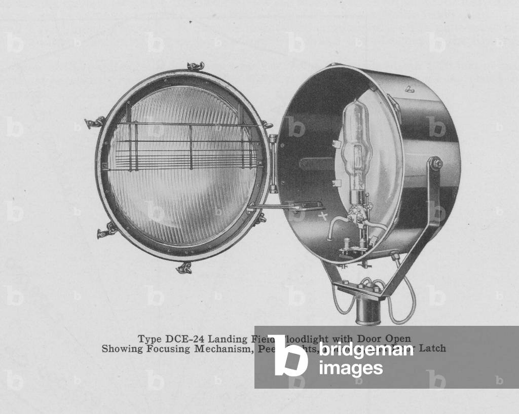 Type DCE-24 Landing Field Floodlights From The 'Airport And Airway Lighting Equipment', Crouse-Hinds Company Catalog
