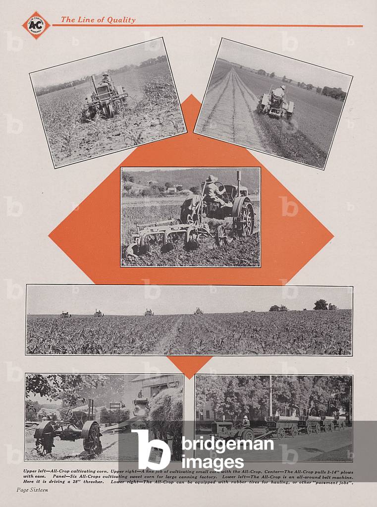 Allis Chalmers All-Crop Tractor At Work In Various Farming Scenarios