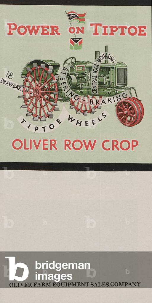 An Oliver Farm Equipment Sales Company Tractor Equipped With Tiptoe Wheels.