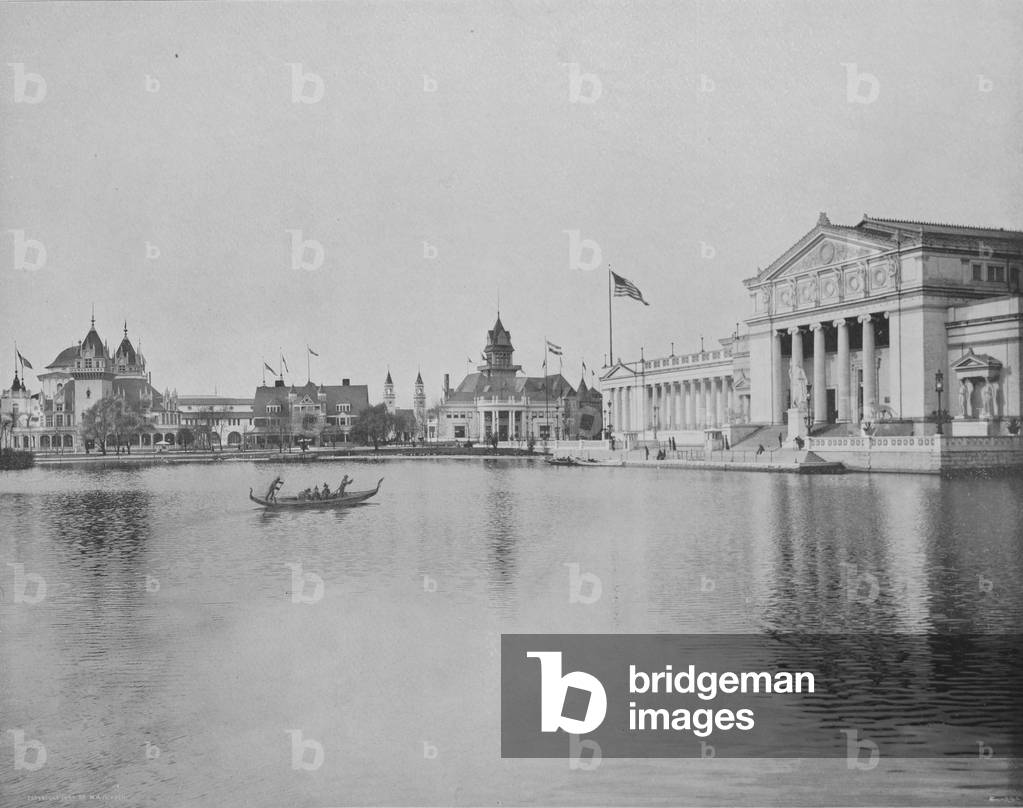 North Lagoon, Art Palace And State Buildings At The World's Columbian Exposition
