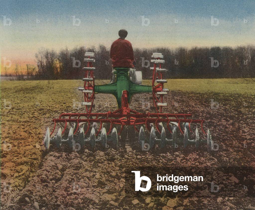 Oliver Hart-Parr Row Crop Tractor Equipped With A Tandem Disc