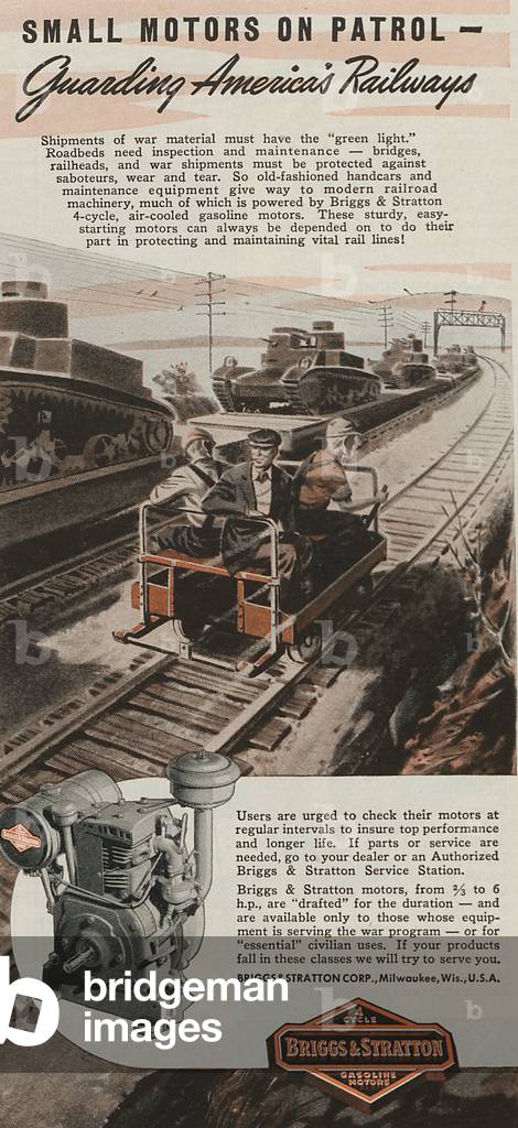 World War II Advertisement - Briggs And Stratton Gasoline Motors, Milwaukee, Wisconsin