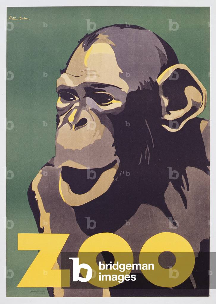 Advertisement for the Berlin zoo, 1930 (colour litho)